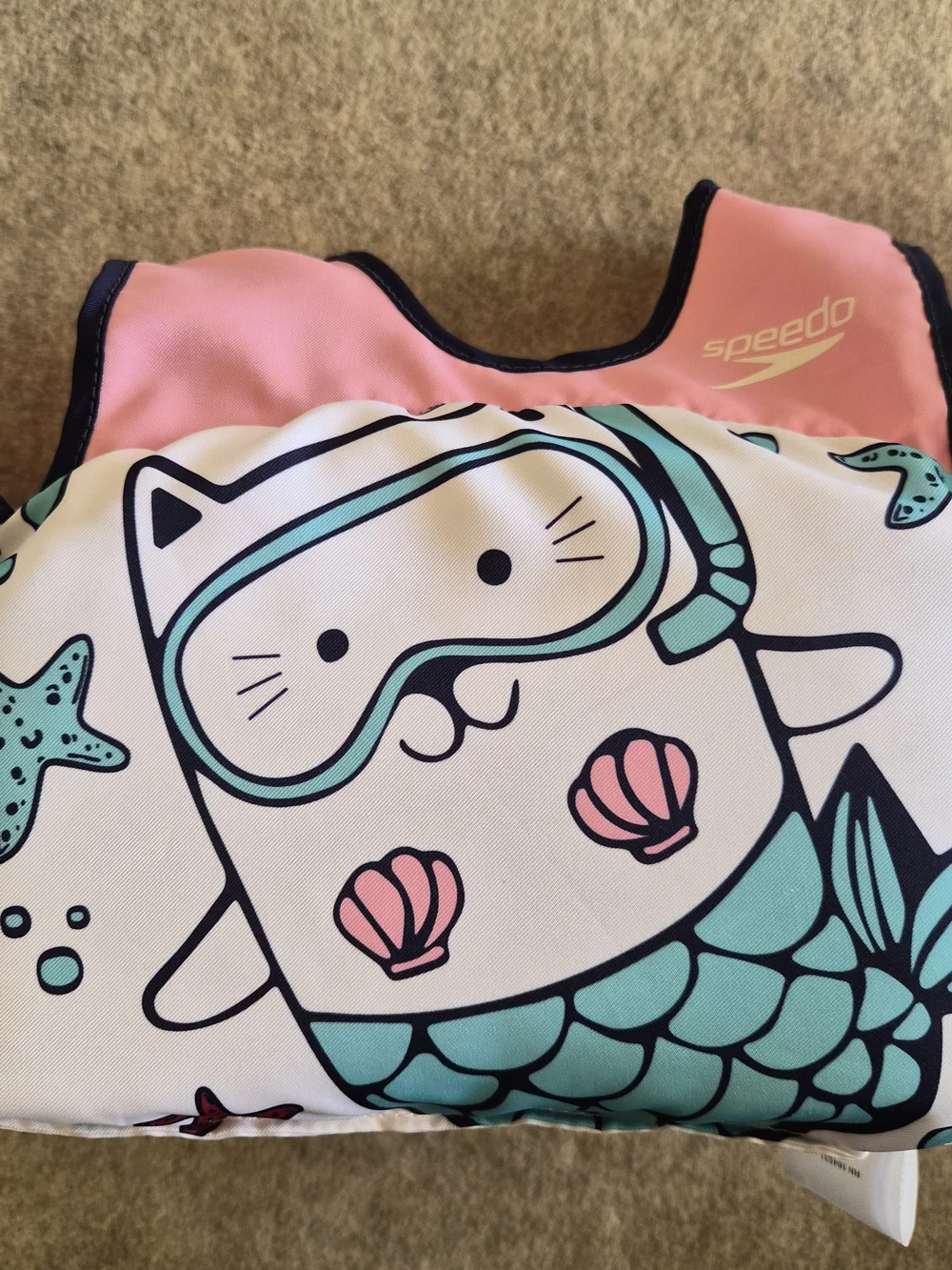 Speedo Kids Pink Mermaid Swim Float Vest with Arm Bands